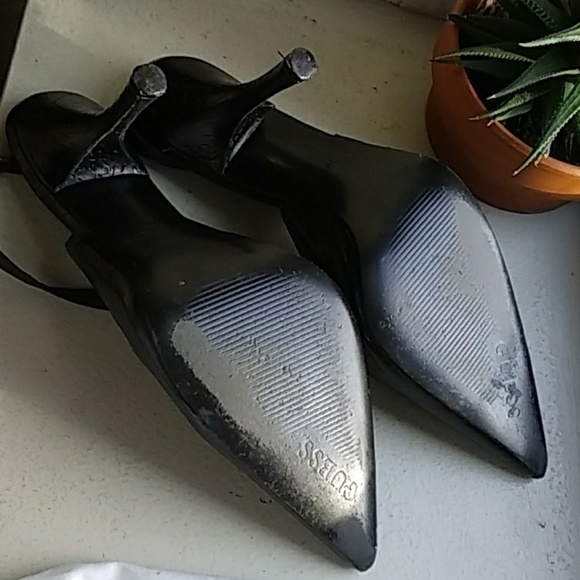 Guess Pointed Toe Slingback Heels - Picture 2 of 8